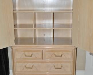 Interior View of the Fabulous Drexel Heritage Wardrobe/Armoire with Great Divided Storage 