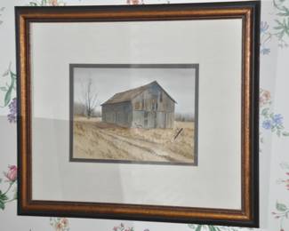 Signed J.M. Robinson, Canadian Artist in Pen & Ink, 16.5" x 14.5" H