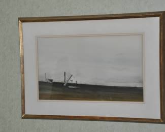 William Griffith Roberts (Canadian 1921-2001) Signed Watercolor, "Broken Light" 27.5"W x 19.5" H