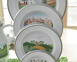 Another View of the Different Scenes in our Villeroy And Bach "Design Naif" Dinnerware.