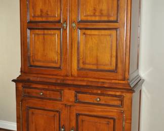 Stunning Closed View of the Milling Road for Baker Furniture Co. Cherry Media Storage Unit, 55"W x 25.5"D x 88"H