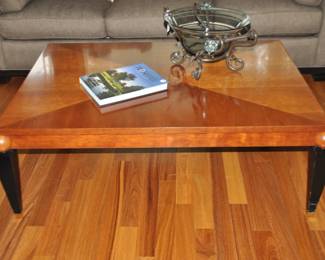 Great Cherry Ethan Allen Medallion Coffee Table, 50" W x 17" H x 36" D