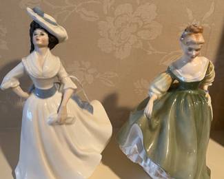Royal Doulton, Margaret HN2397 Shown with Royal Doulton, Fair Lady HN2193