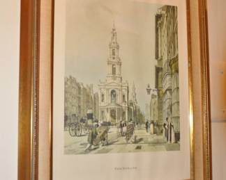 Beautifully Framed Art Print, "The Strand" c. 1850 By British ArtistThomas Shotter Boys, c 1803-1874, 15" x 18"