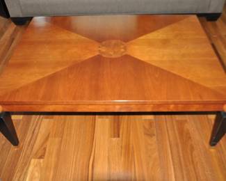 Top View of the Wonderful Cherry Ethan Allen Medallion Cocktail Table