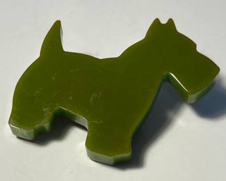 Vintage Bakelite Scotty Dog Terrier Pin