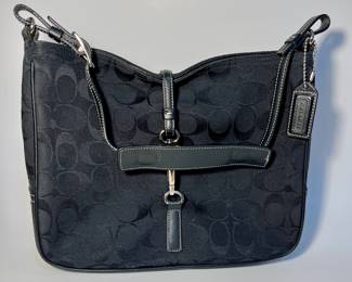 Coach Black purse Signature Hampton