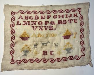 1908 Sampler enbroidered