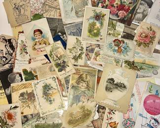 Huge Victorian to vintage ephemera lot- advertising plus other 