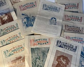 Part of lot 49 item 1732 religious lot
These are early Picture Lesson Papers 1894-1896