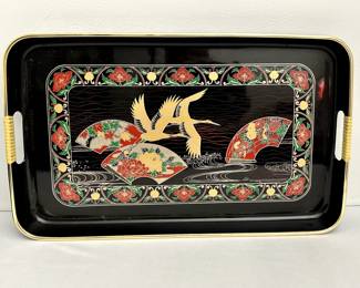 vintage lacquered Japanese tray