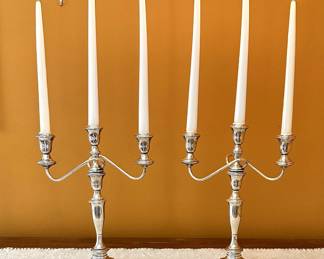 Sterling silver weighted candle holers