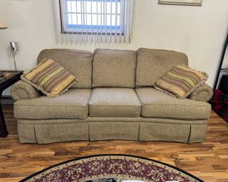 tan tweed Fairfield sofa