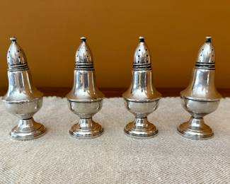 sterling silver weighted salt and pepper shakers