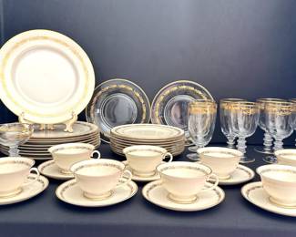 Vintage Franciscan Arcadia china and glassware