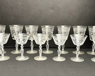 Rock Sharpe crystal goblets collection