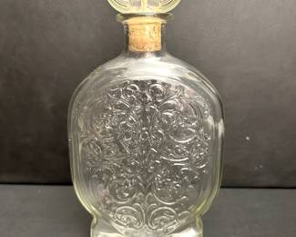 vintage Schenley whiskey embossed glass bottle