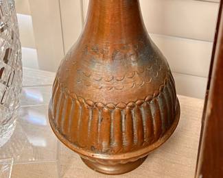 Vtg. Copper Vase - Egypt