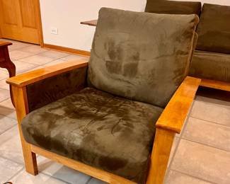 Pair of 1970's lounge side chairs w/matching couch and loveseat 