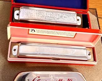 Harmonicas - Super Chromonica, Marine Band, Chrometta 10