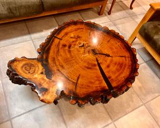 Vtg. Life edge coffee table