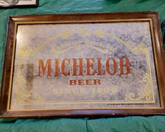 Michelob Beer mirrored sign 