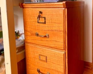 2 Drawer wooden file cabinet