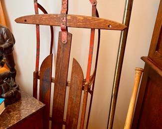 Vtg. Wooden sled 