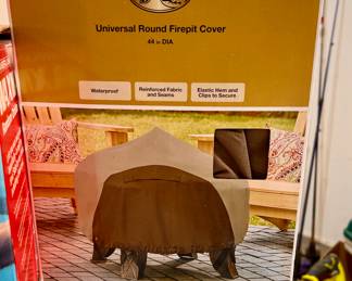 New - Hampton Bay Universal round firepit cover 44" dia. 