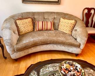 Walter E Smithe kidney shaped couch - like new