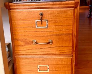 2 Drawer wooden file cabinet