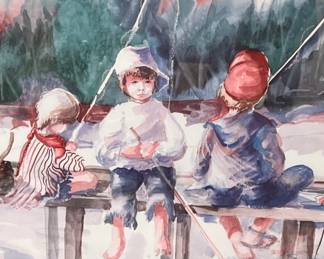 Annetta Nichols watercolor - signed