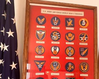 Framed - US Army Air Force World War II Insignia 