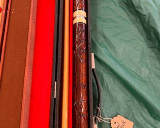 Vtg. pool stick w/case 