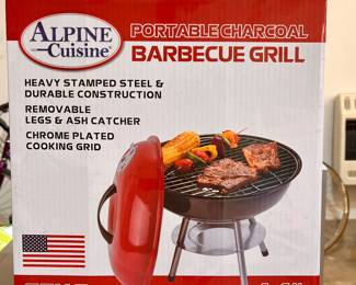 New - Alpine portable charcoal grill 