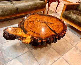 Vtg. Life edge coffee table