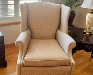 Matching pair - Walter E Smithe  wing back chairs