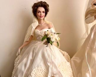 Franklin Heirloom Doll Jaqueline Kennedy wedding day 