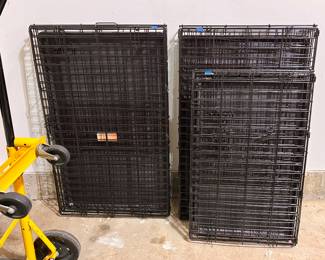Like New - 2 large and 1 med. Dog crates 