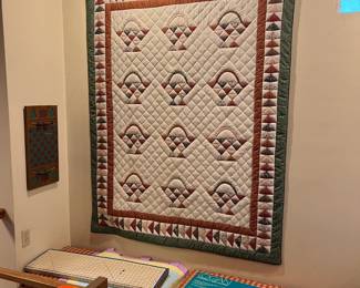 This is a quilt, presumable made by the owner.  If not, it is still a wonderful piece.