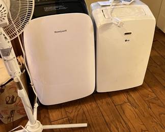 This photo shows the two portable air conditioners.