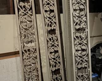 These pieces are all metal.  They'd look like an really interesting garden decoration.