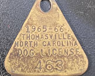 1966 Thomasville Dog License