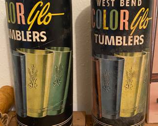 West Bend Color Glo Tumblers in Original Packaging