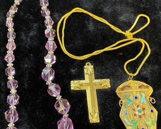 Glass Beads, Cross and More
