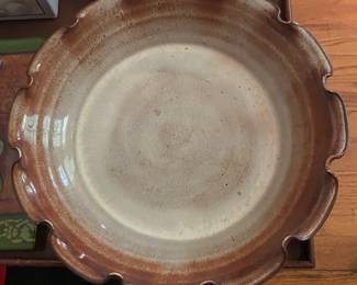 North Carolina Colonial Cream Pottery Pie Plate