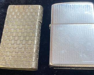 Zippo Lighter and Unmarked Lighter with Zippo Insert