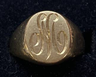 10K Gold Signet Ring