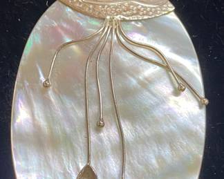 Sterling and Pearl Pendant (Missing Stone)