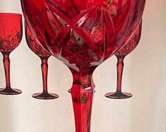 Waterford Brookside Red Marquis Wine Glasses
